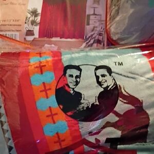 Colorful Patterned Blanket with Faces